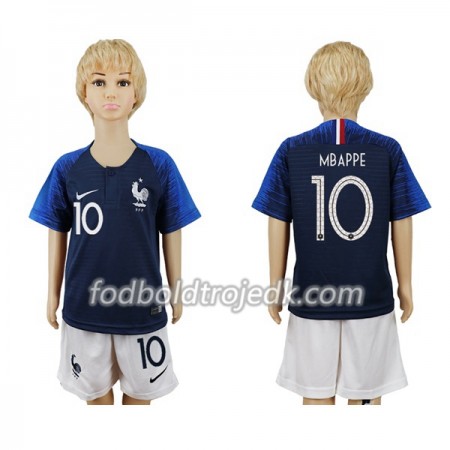 Frankrig VM 2018 Mbappe 10 Børn Hjemme - Fodboldtrøjer(S/S) Frankrig VM 2018 Mbappe 10 Børn Hjemme - Fodboldtrøjer(S/S)